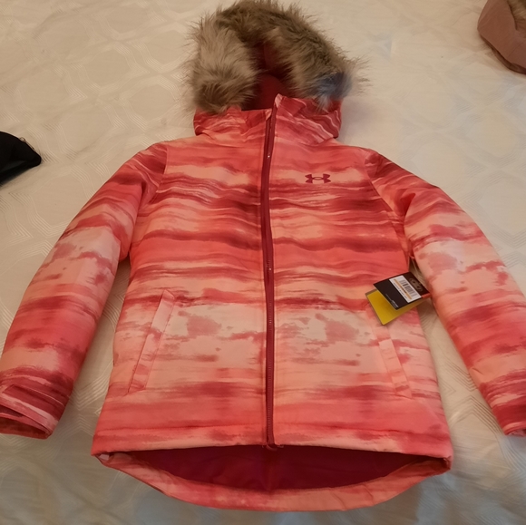 NWT Under Armor girls size S(8) Cold Gear Snow Jacket - Picture 2 of 11